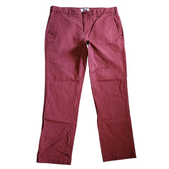 Joseph Abboud Mens Chino Khaki Pants Size 36 X 30 Red Straight Leg - Picture 1 of 10